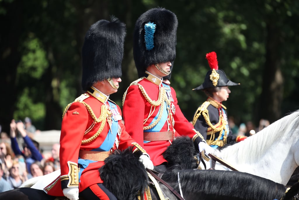 Prince Charles, Prince William, and Princess Anne