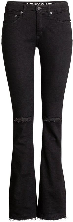 ripped flared jeans
