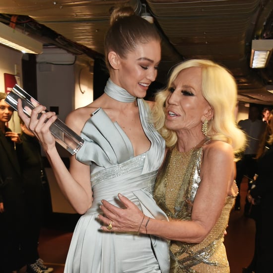Gigi Hadid in Atelier Versace at British Fashion Awards 2016