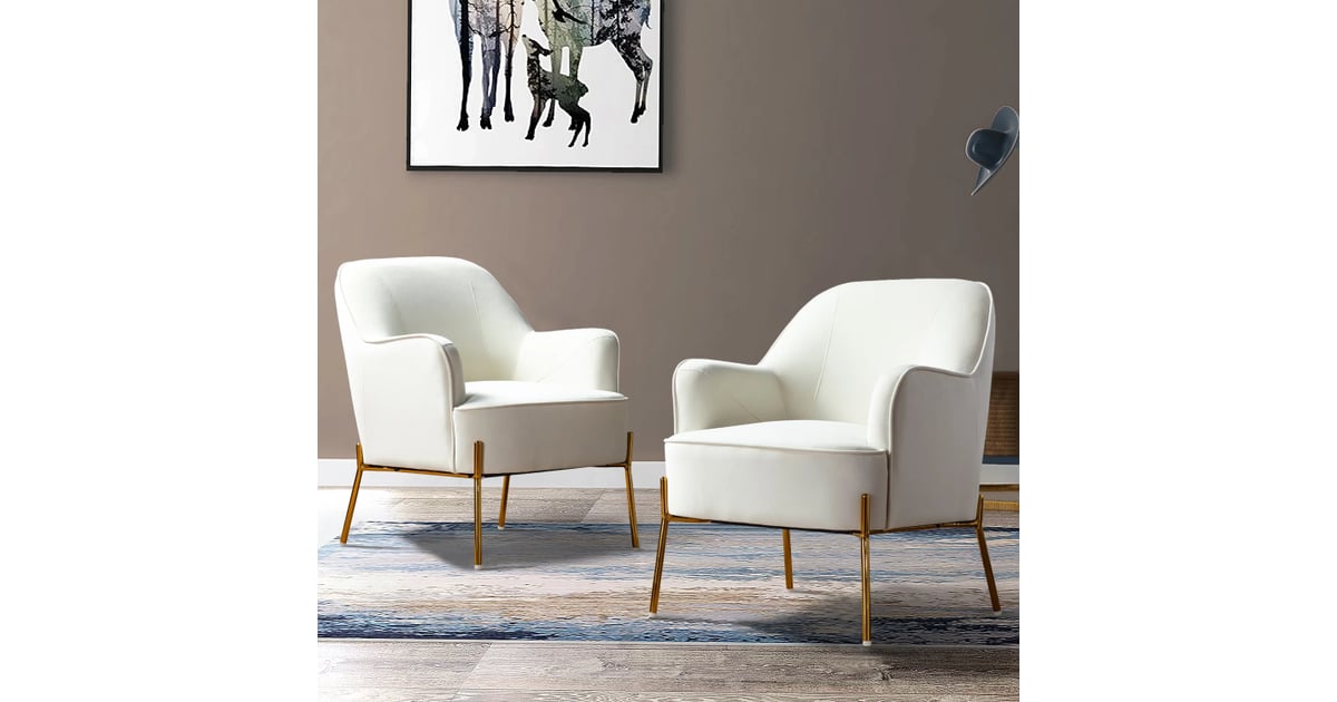 The Best Accent Chairs Etta Avenue Cleo 26" Wide Velvet Armchair Set