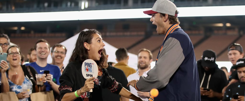 Ashton Kutcher and Mila Kunis Do NOT Hold Back During Charity Ping Pong Match