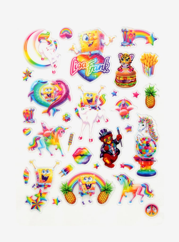Lisa Frank x SpongeBob Sticker Sheet ($7)