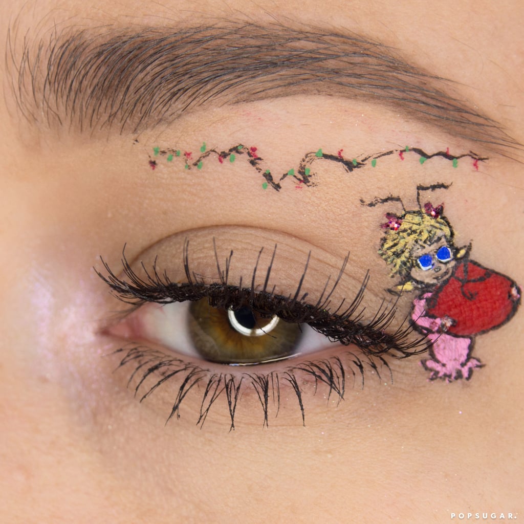 Elf on a Shelf Eyeliner Art