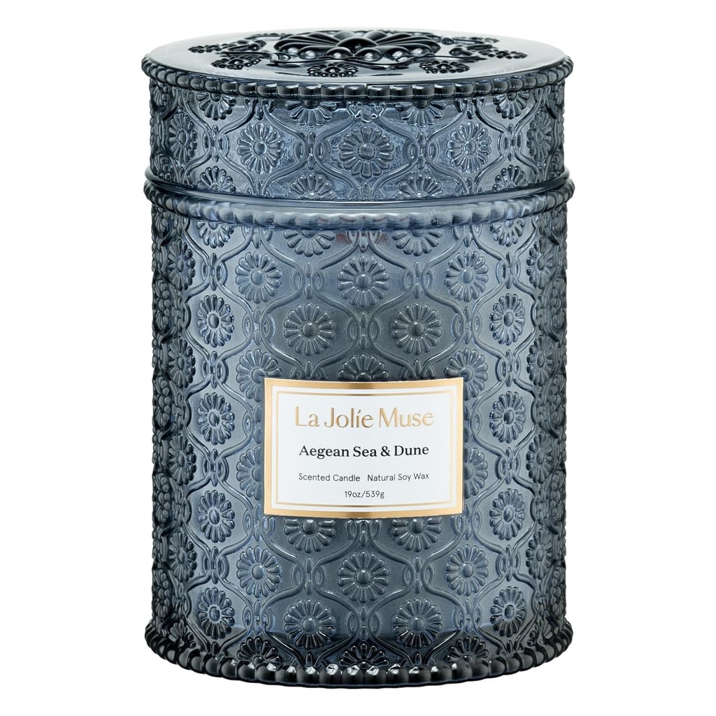 La Jolie Muse Candle ($38)
The beauty of this candle—aside from its obvious good looks—is that it's priced more reasonably than many equally luxurious options out there. It's made with soy wax, housed in an intricately designed glass vessel that's easy to repurpose, and available in several gorgeous scents, colors, and two different sizes.