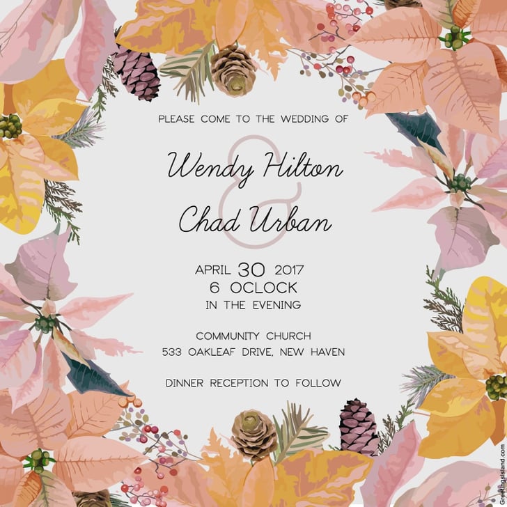 Free Printable Wedding Invitations Popsugar Smart Living