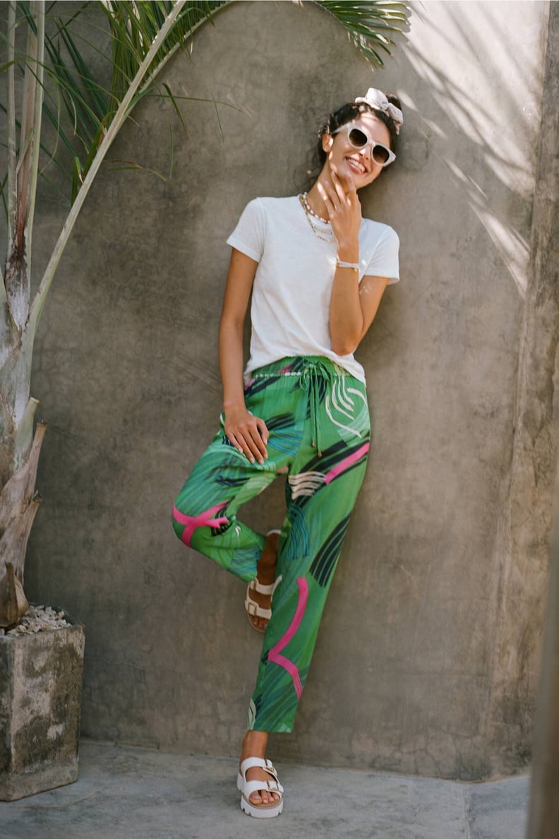 Julia Paint-Swiped Tapered Pants