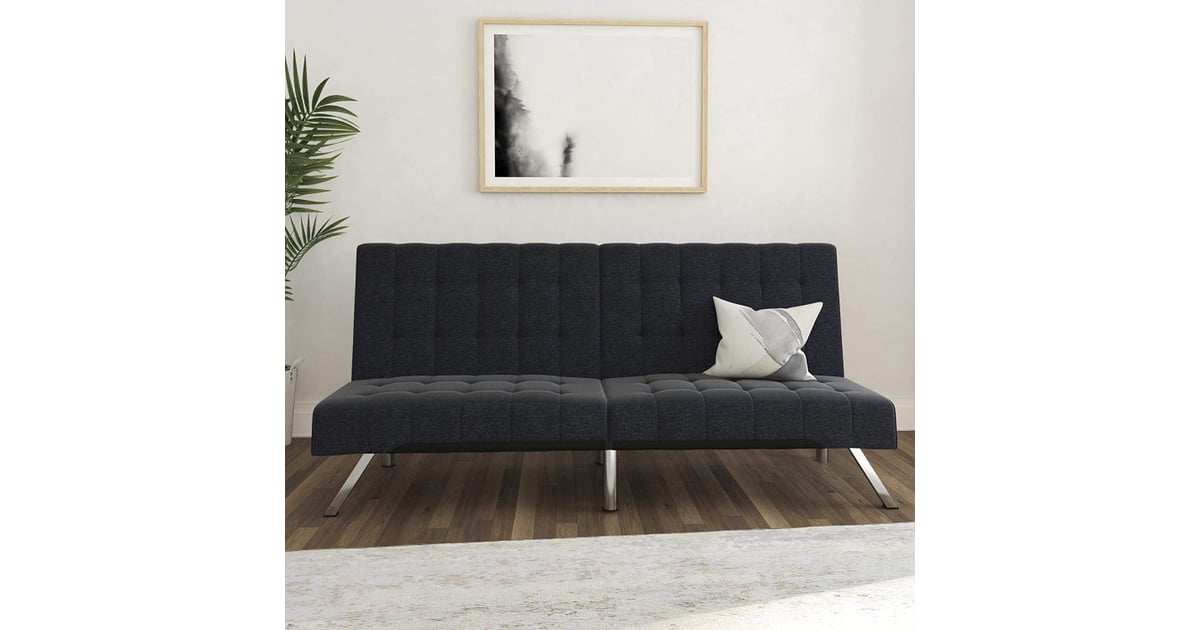 dhp emily futon couch bed modern sofa design