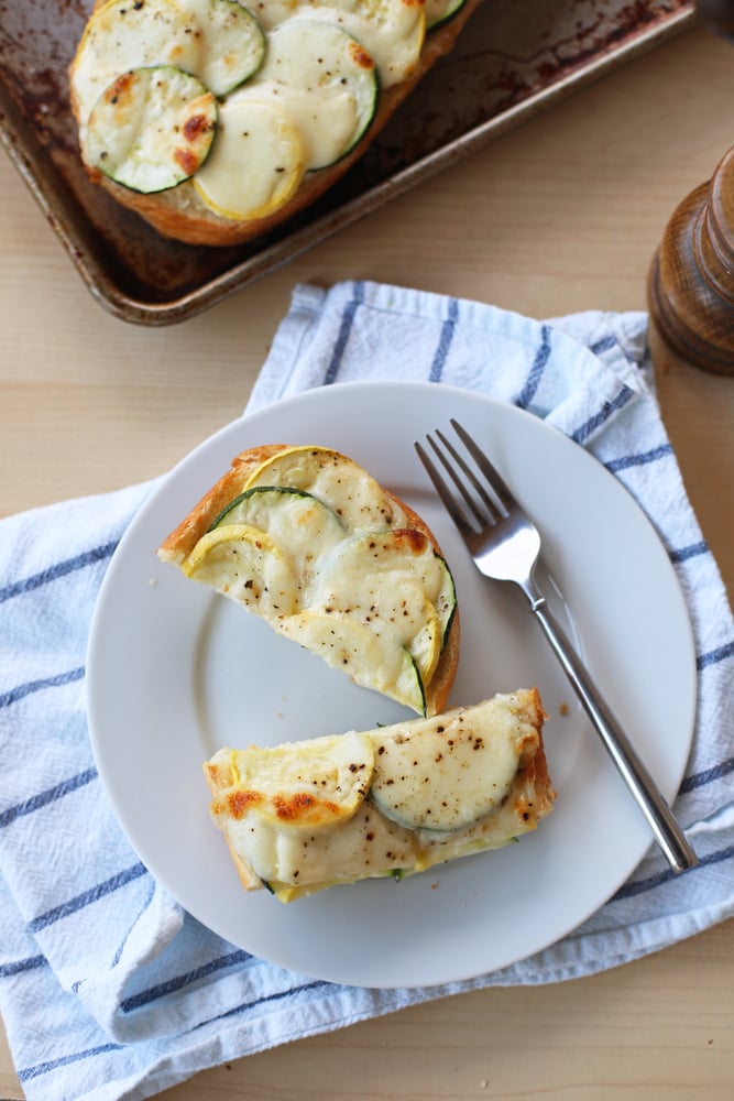 Zucchini and Squash French Bread Pizzas Summer Zucchini and Squash Recipes POPSUGAR Food