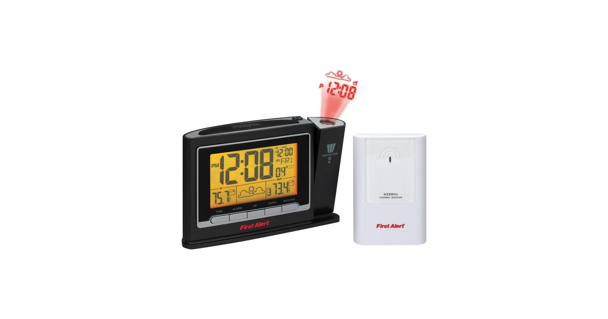 First Alert RadioControlled Weather Station Projection Clock Gifts