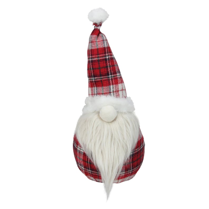 Northlight Red Plaid Santa Gnome Tabletop Christmas Figure