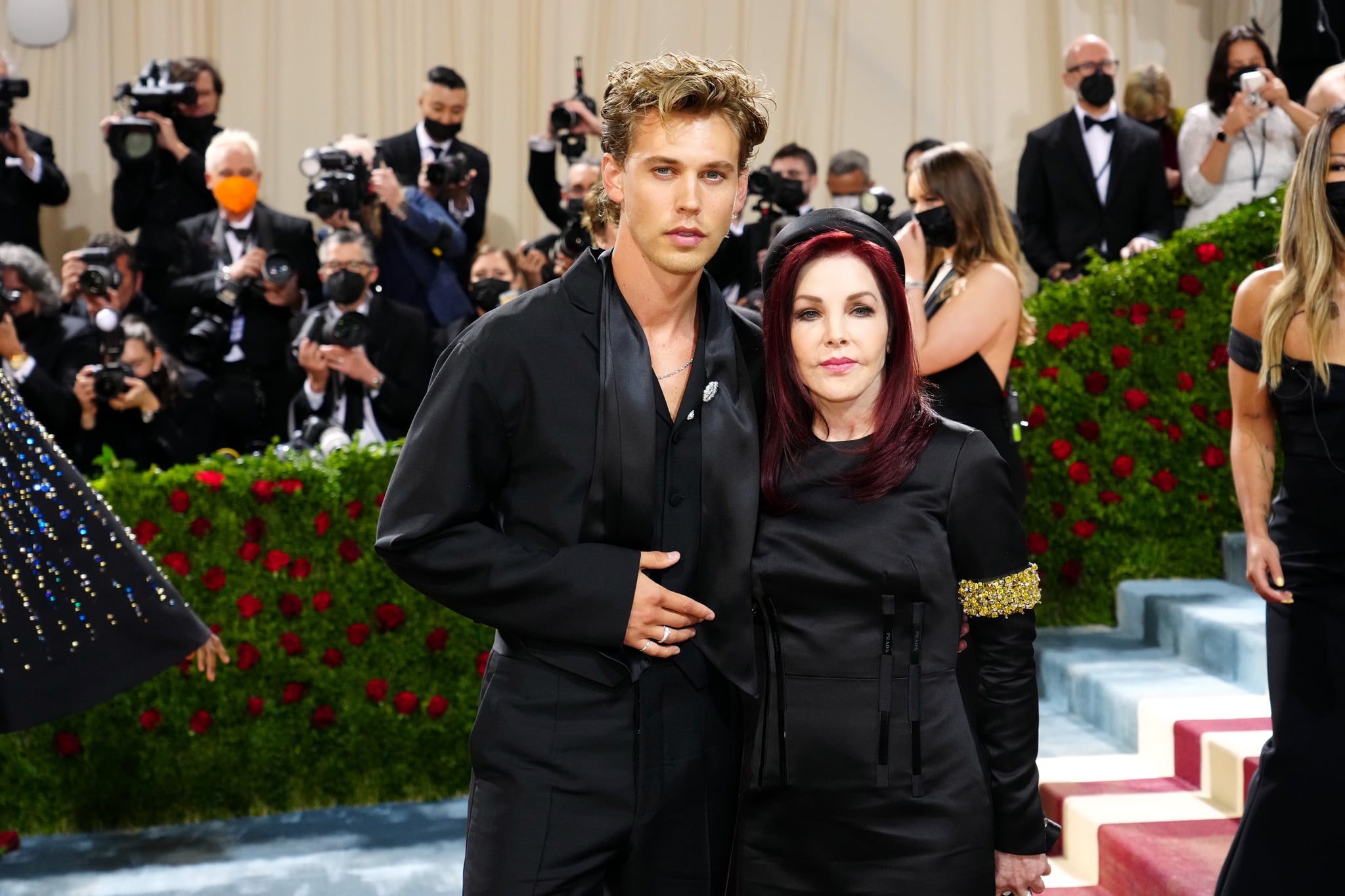 NEW YORK, NEW YORK - MAY 02: (LR) Austin Butler and Priscilla Presley attend The 2022 Met Gala Celebrating