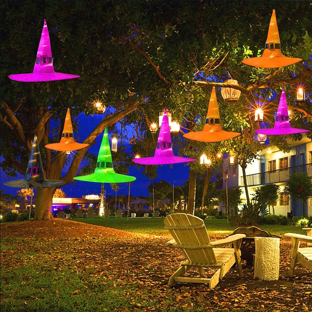 Maoyue Outdoor Hanging Lighted Glowing Witch Hats