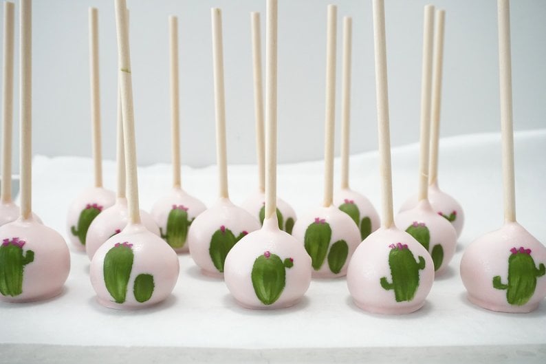 Succulent Hand-Painted Cake Pops