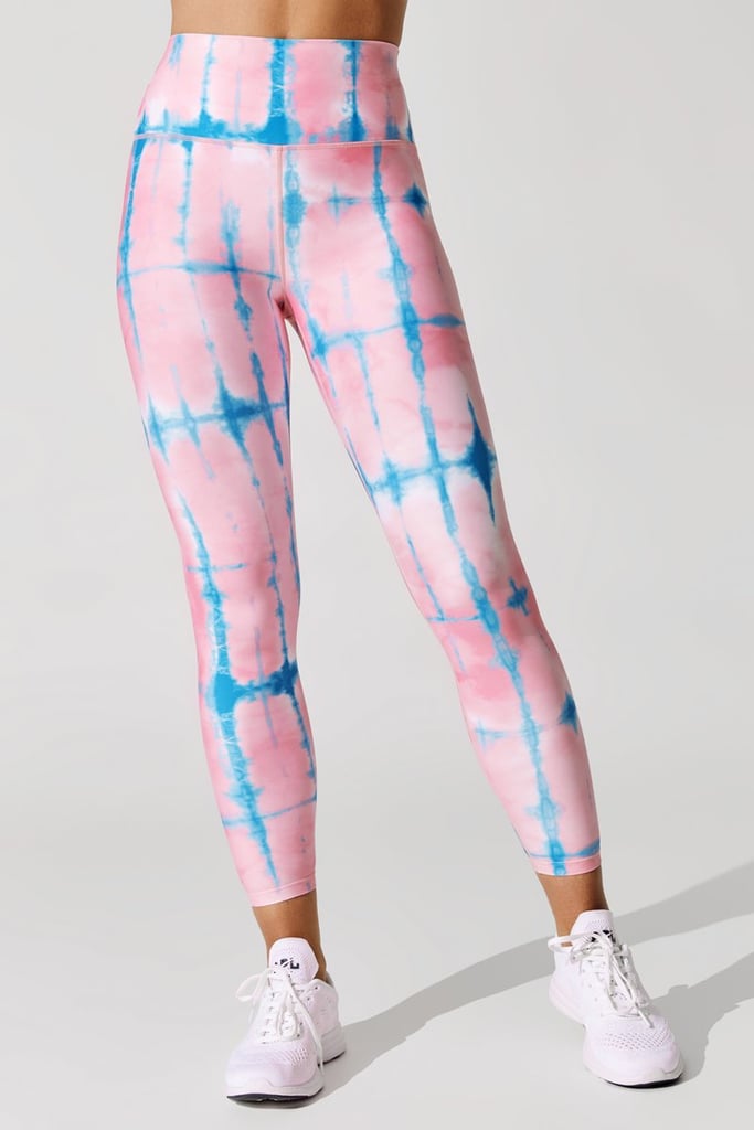 Core 7/8 Legging in Shibori Plaid Print