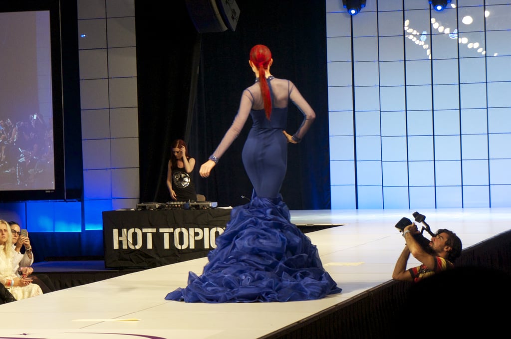 The sleek, red ponytail made this gown.
Photo: Nicole Nguyen