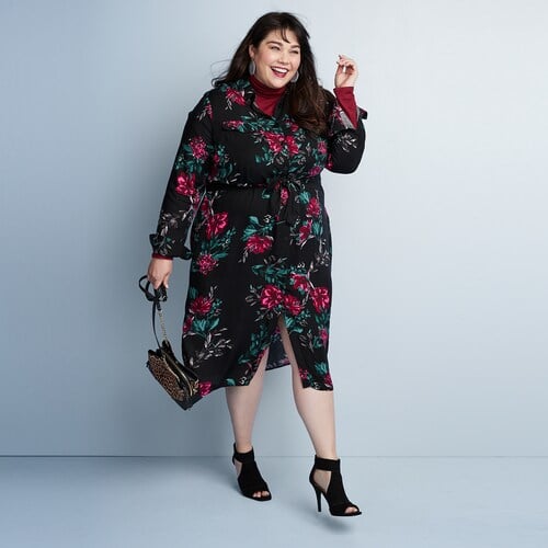 EVRI Plus Size Long Shirt Dress