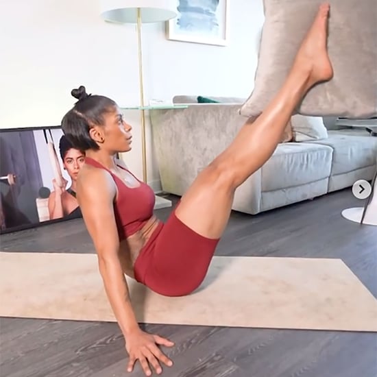 Core Workout From Massy Arias Using a Pillow and Hand Towels