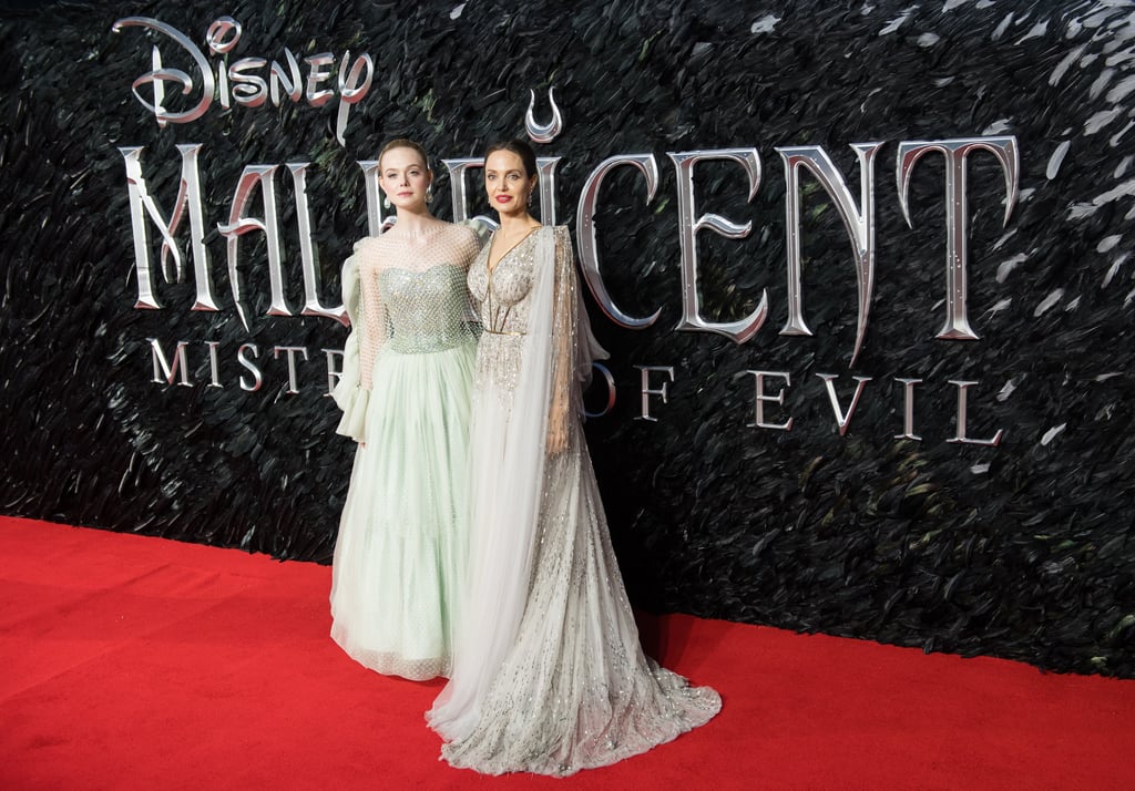 Angelina Jolie & Elle Fanning Maleficent UK Premiere Dresses