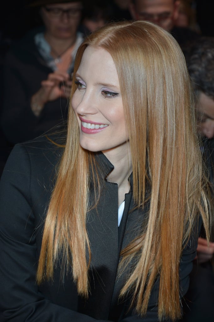 Jessica Chastain With Straight Hair and Center Part in 2013
