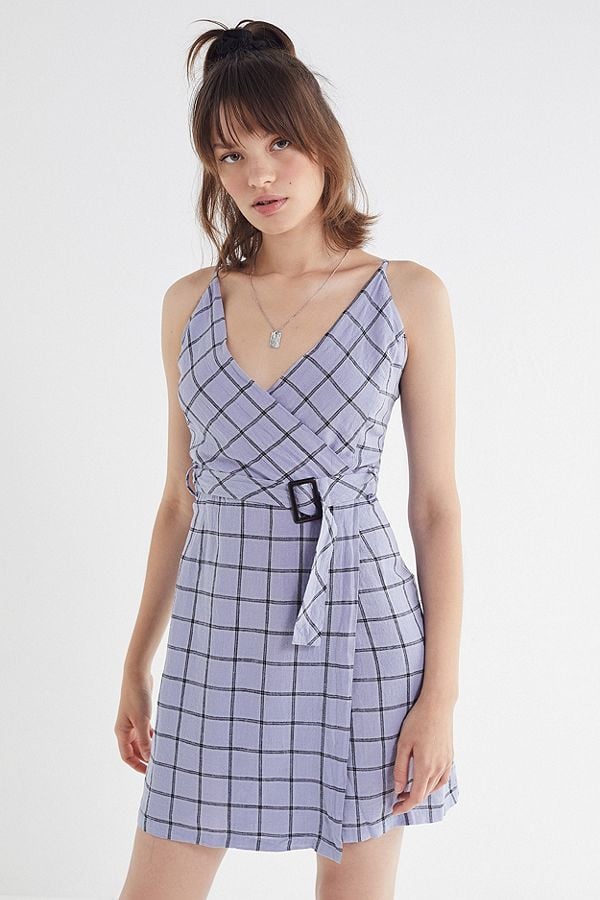 Urban Outfitters Amanda Surplice Belted Wrap Dress