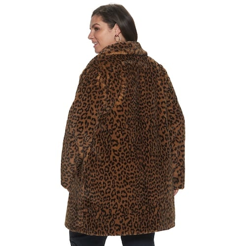 Sebby Collection Plus Size Heavyweight Faux-Fur Coat