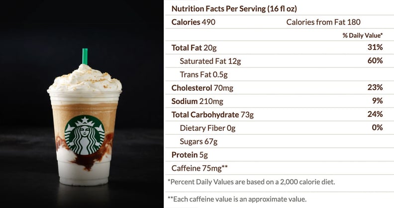 Starbucks S'mores Frappuccino Nutritional Info