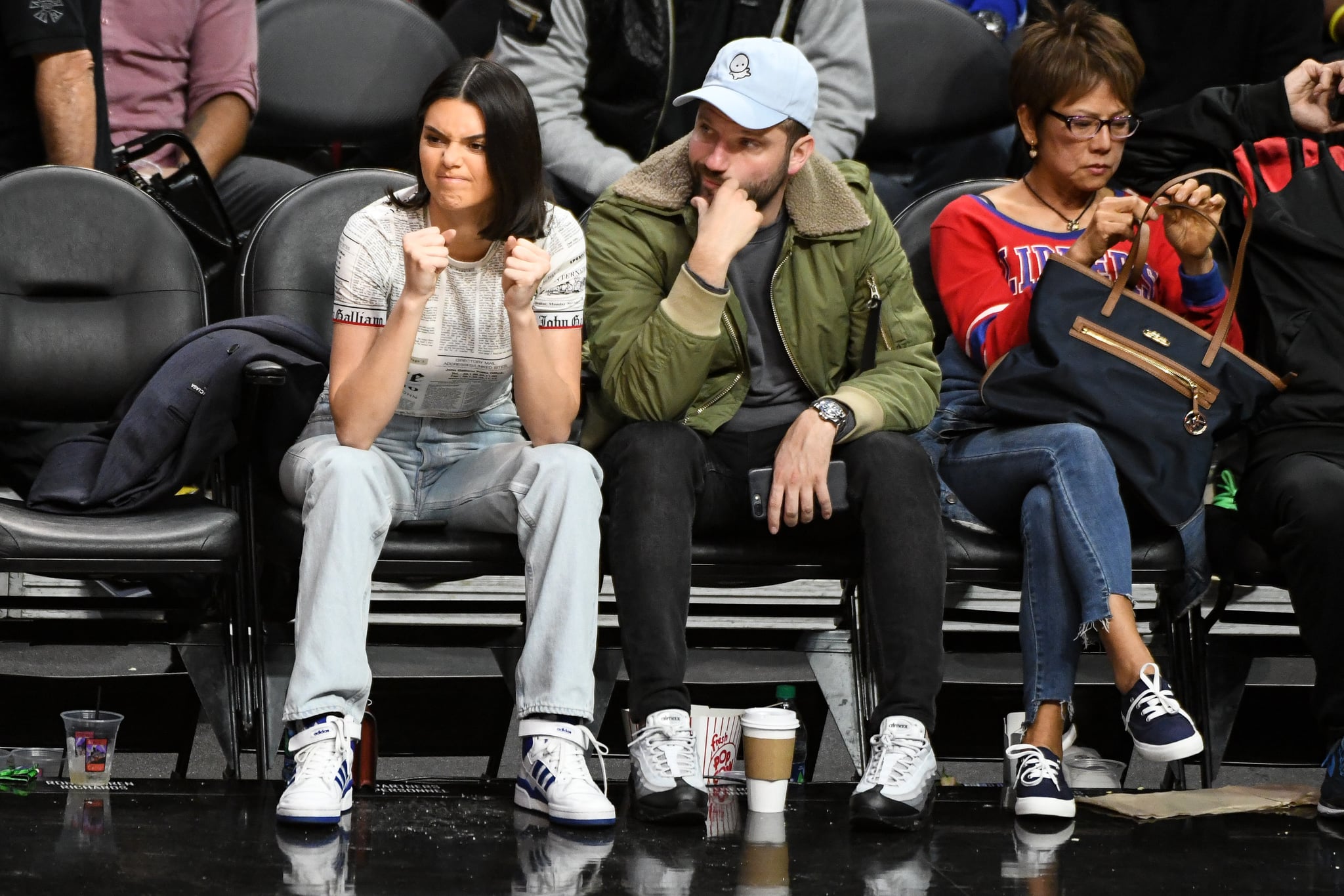 Kendall Jenner's Adidas Sneakers at Basketball Game | POPSUGAR Fashion