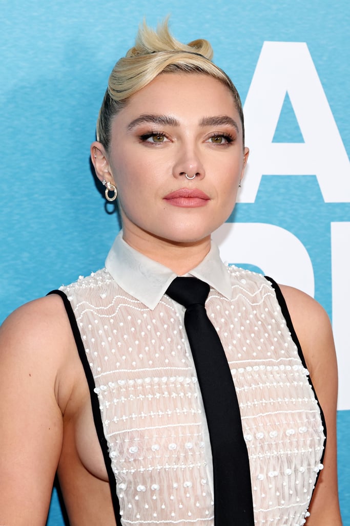 Florence Pugh Valentino Tie Dress at A Good Person Screening