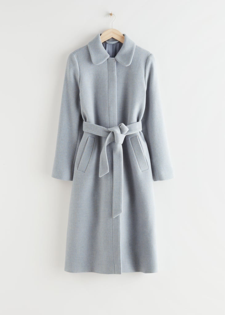 & Other Stories Belted Wool Blend Coat