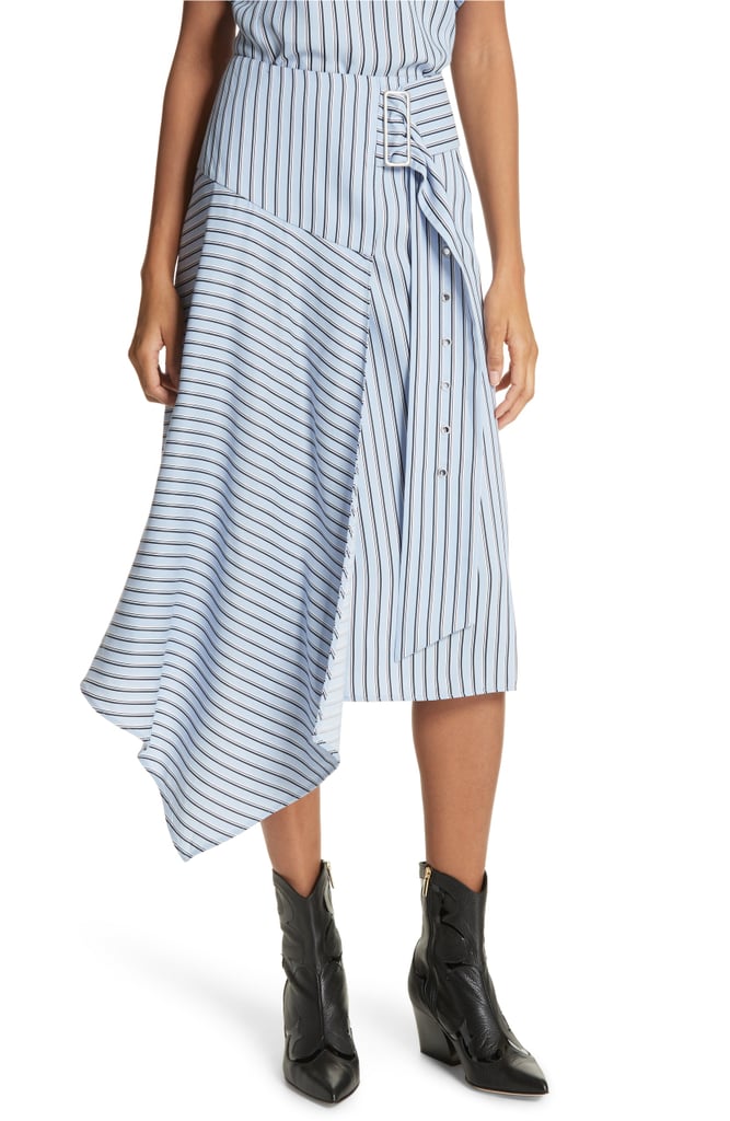 Tibi Stripe Midi Skirt