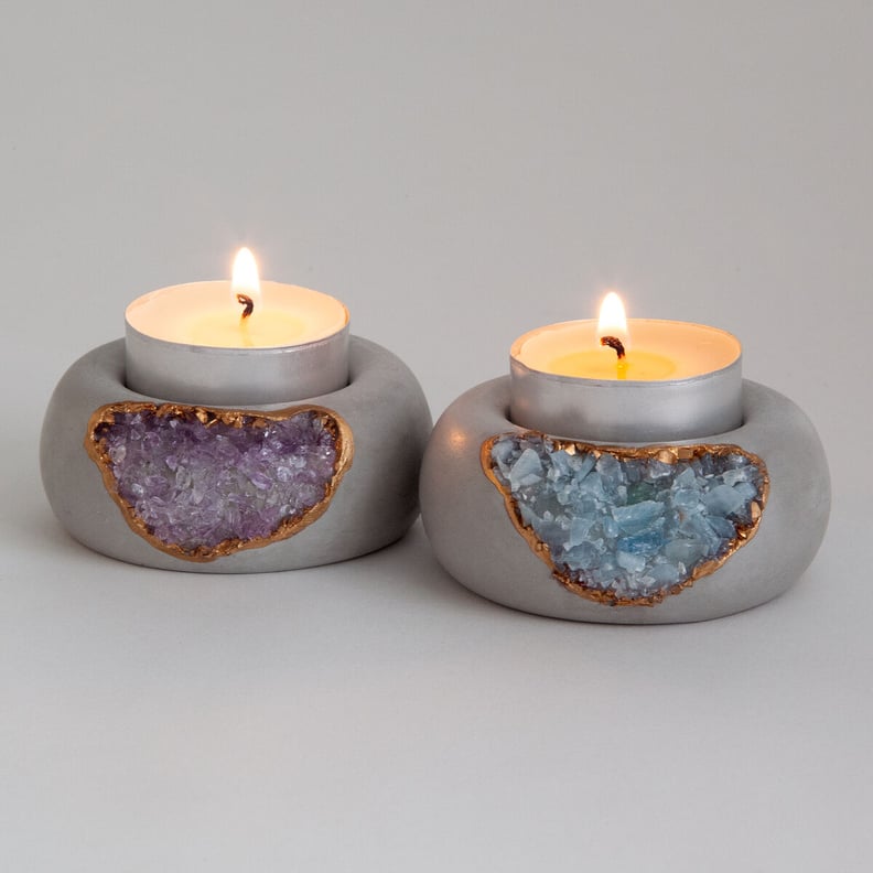 Geode Crystal Tea-Light Holder