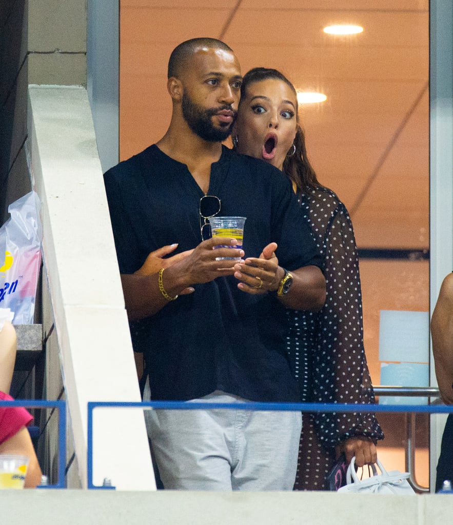 Ashley Graham and Justin Ervin at the 2018 US Open