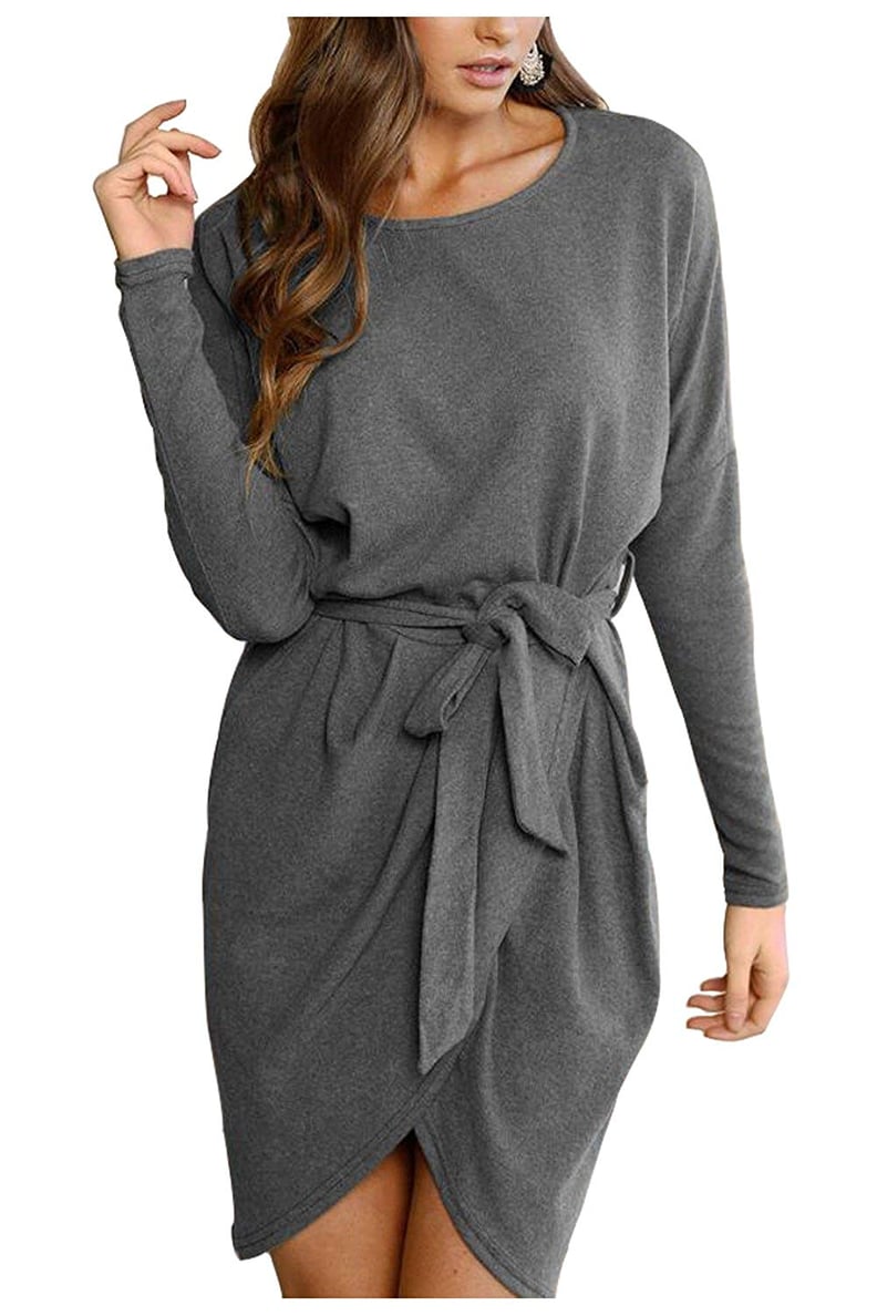Aifer Casual Pullover Loose Sweater Dress