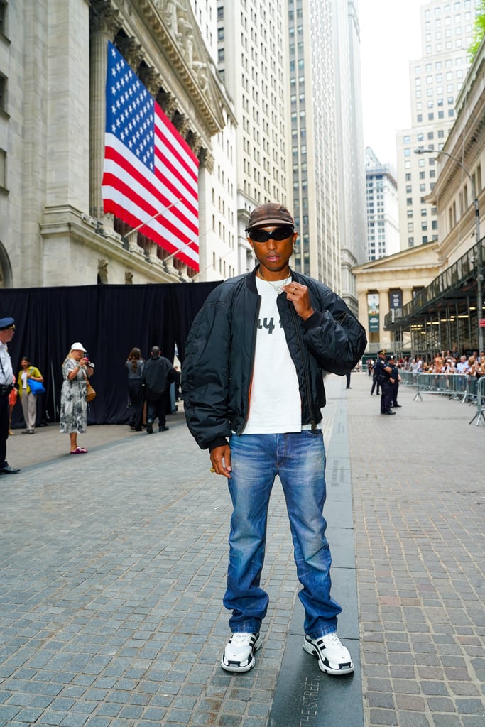 Pharrell Williams Outside the Balenciaga Resort 2023 Show