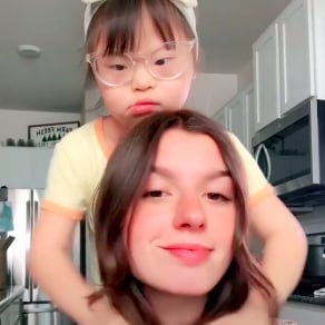 Little Girl Does Big Sister's Hair in TikTok Videos