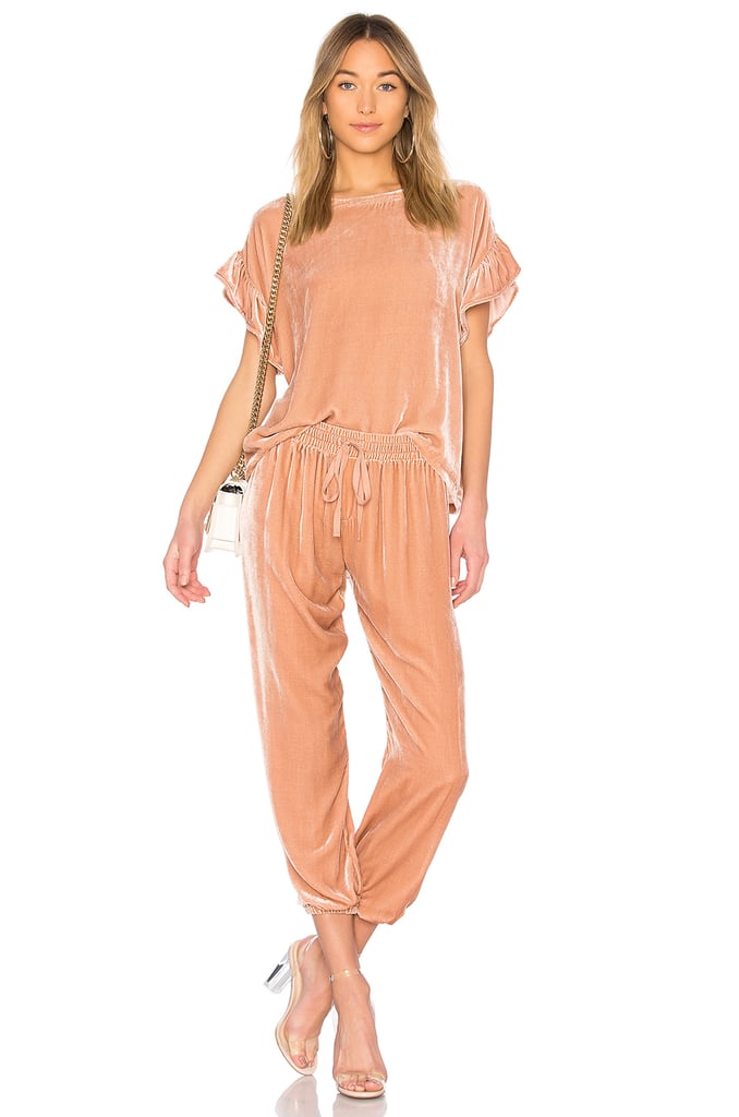 peach colored sweatpants