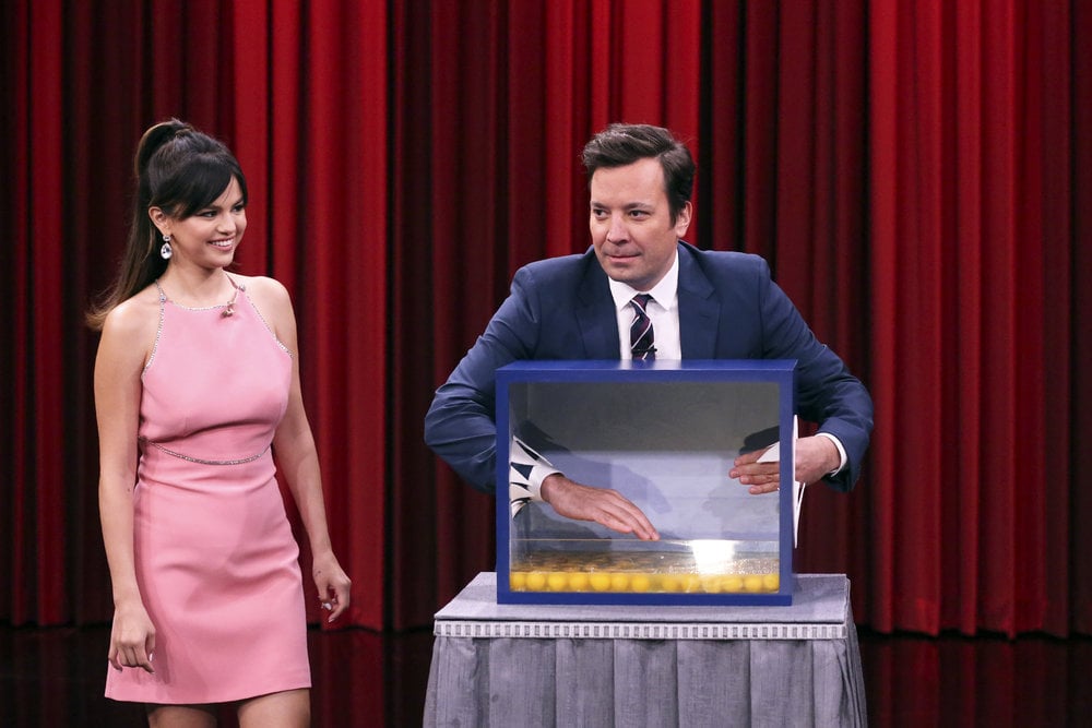 Selena Gomez Wears Miu Miu Dress on The Tonight Show