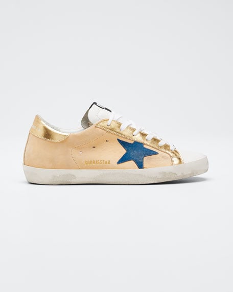 Golden Goose Superstar Gold Leather Low-Top Sneakers
