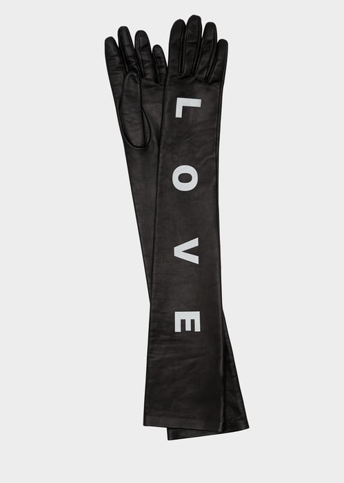 Versace Love Leather Opera Gloves