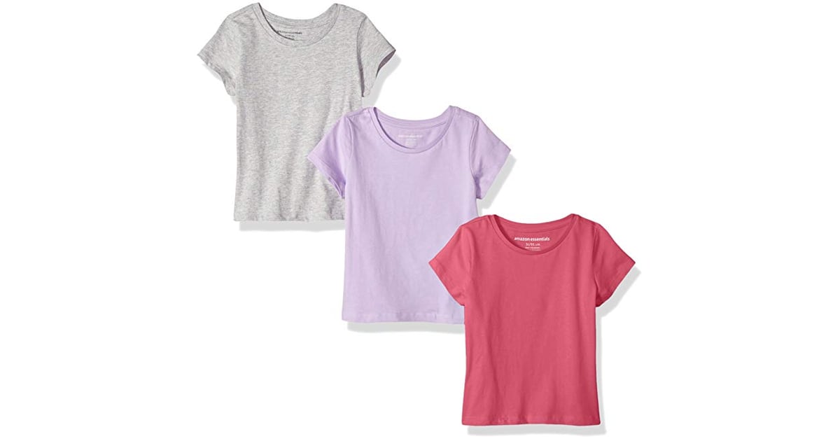 Amazon Essentials Girls' 3-Pack Short-Sleeve Tee | Back to School ...