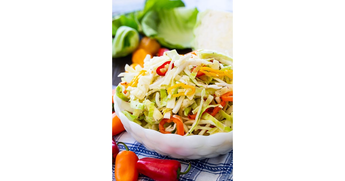 Marinated Cabbage and Sweet Pepper Slaw Salad Recipes That Don't Use Lettuce POPSUGAR Food