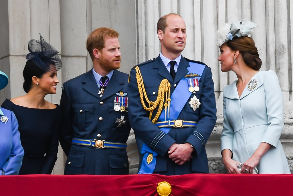 Kate turned to chat with Meghan on the balcony of Buckingham Palace.