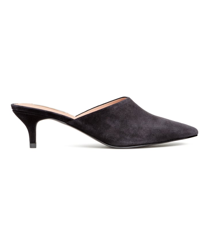 h&m heeled mules