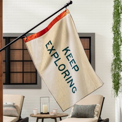 Keep Exploring Canvas Flag