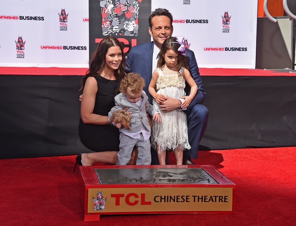 Vince Vaughn had the sweet support of his wife, Kyla Weber, and their children, Vernon and Lochlyn Vaughn, during his hand and footprint ceremony at TCL Chinese Theatre in LA.