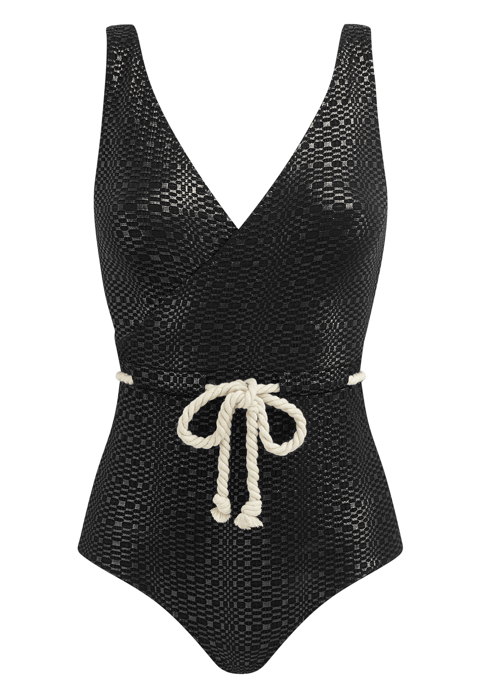 Ciara's Black One-Piece Swimsuit With Rope Belt March 2019 | POPSUGAR ...