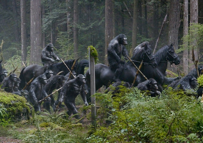 Also, the apes are terrifying and they ride horses.