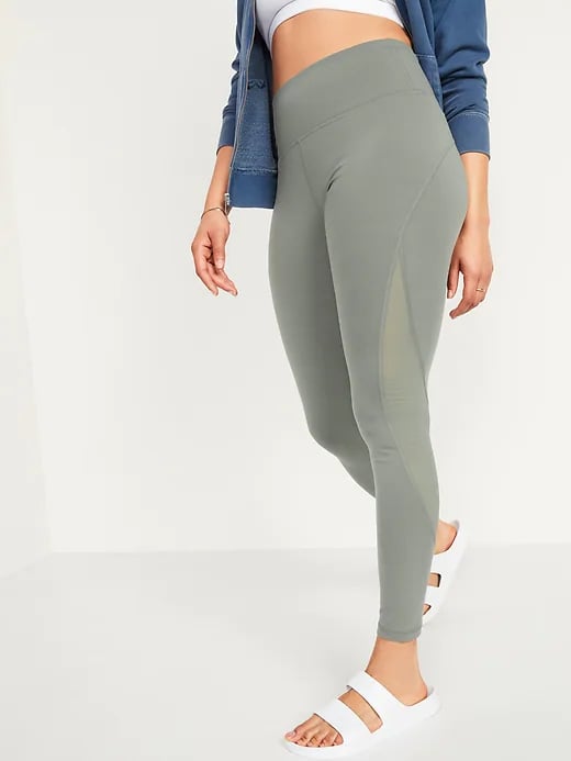Old Navy High-Waisted Elevate Mesh-Trim Compression Leggings