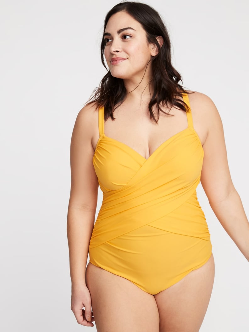 Old Navy Wrap-Front Secret-Slim Plus-Size Swimsuit