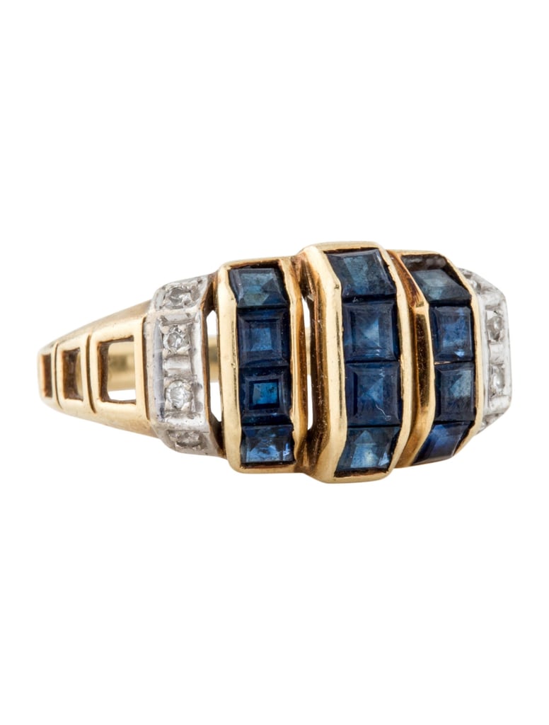 Sapphire & Diamond Ring 18K